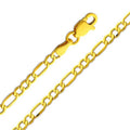 14k Yellow Gold Hollow Figaro Chain Necklace 22 inch Z975832