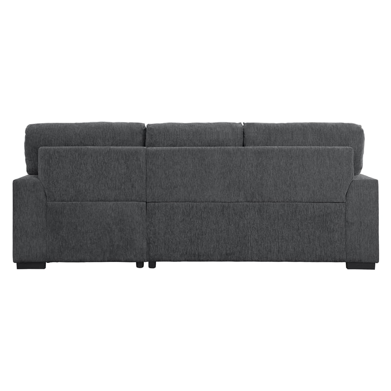 Gray 2-piece Fabric Sectional with Right Chaise O504