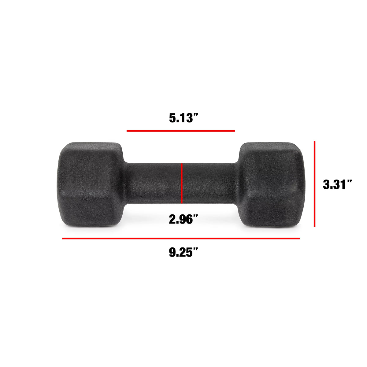 1lb Black Neoprene Dumbbell Pair Q208883