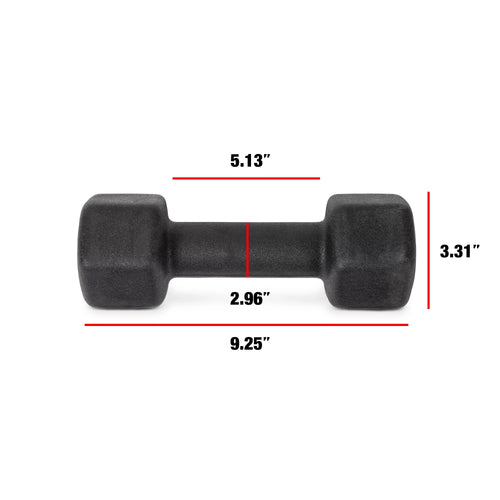 1lb Black Neoprene Dumbbell Pair Q208883