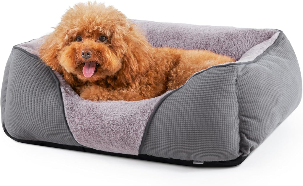 Grey Soft Rectangle Pet Bed 25x21in J340