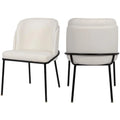 White Vegan Leather Dining Chair Q677459