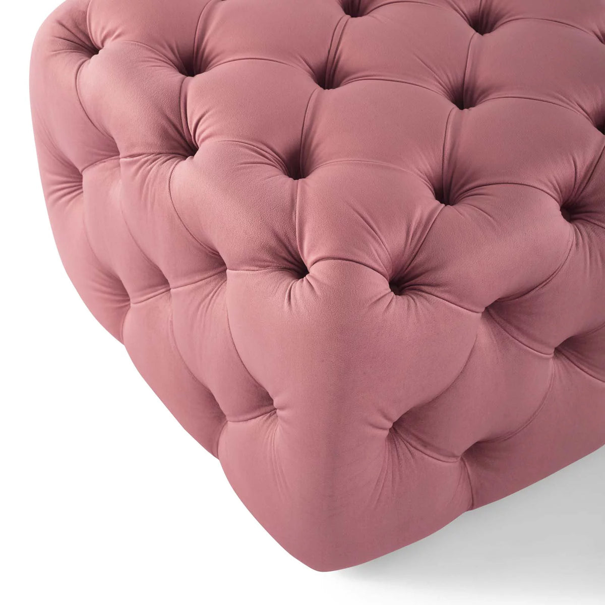 Tufted Button Square Performance Velvet Ottoman M94061