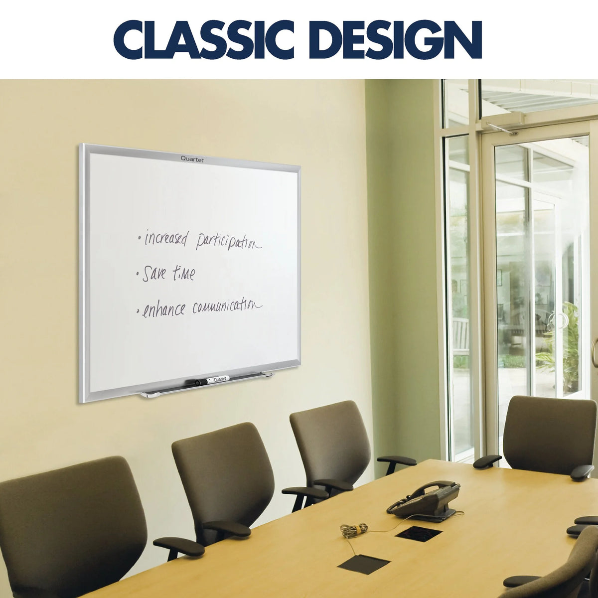Silver Aluminum Frame Dry-Erase Board D2164