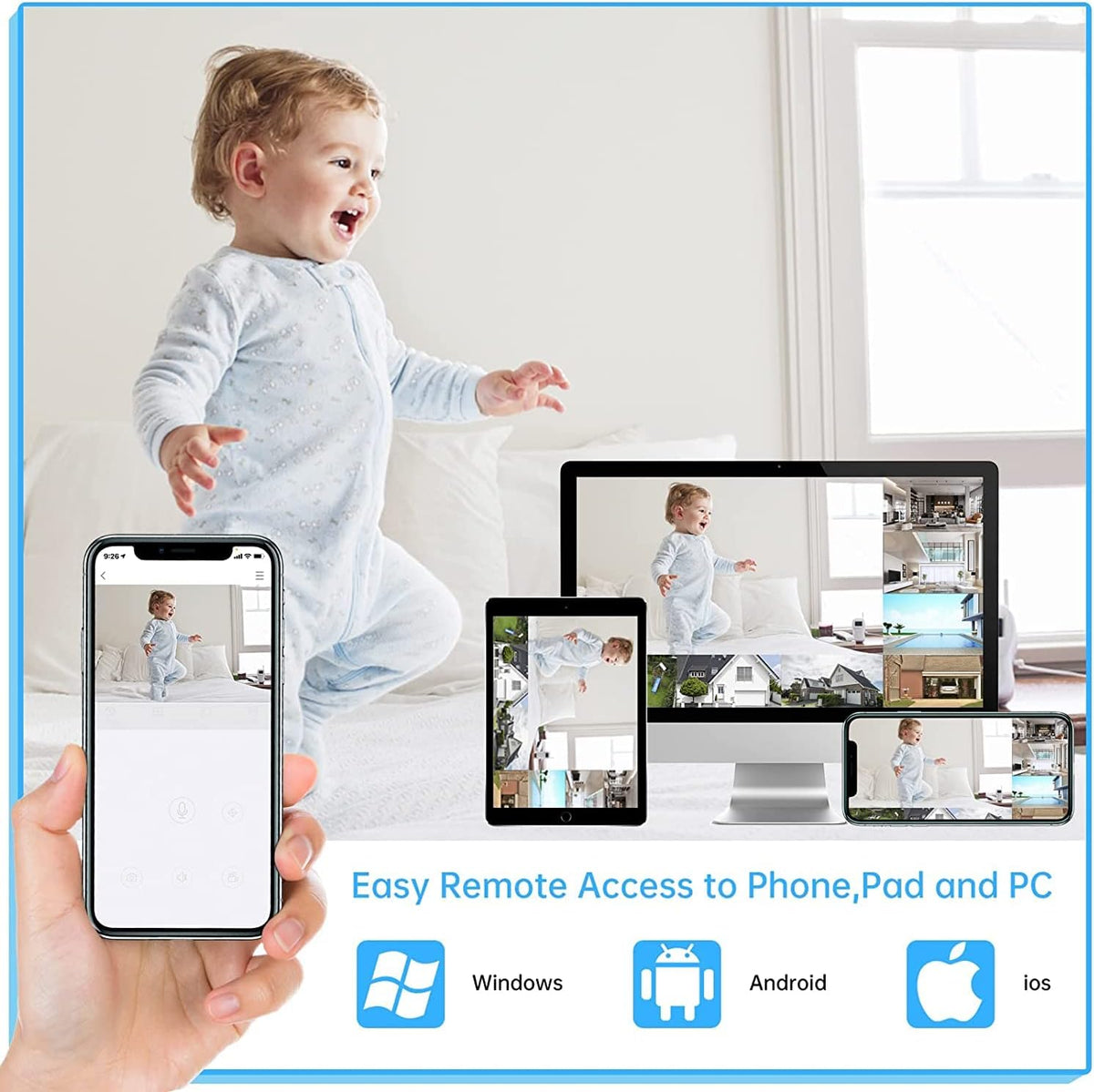 8 Channel 2TB NVR Security Camera System with 4PCS IP WiFi Cameras O6706