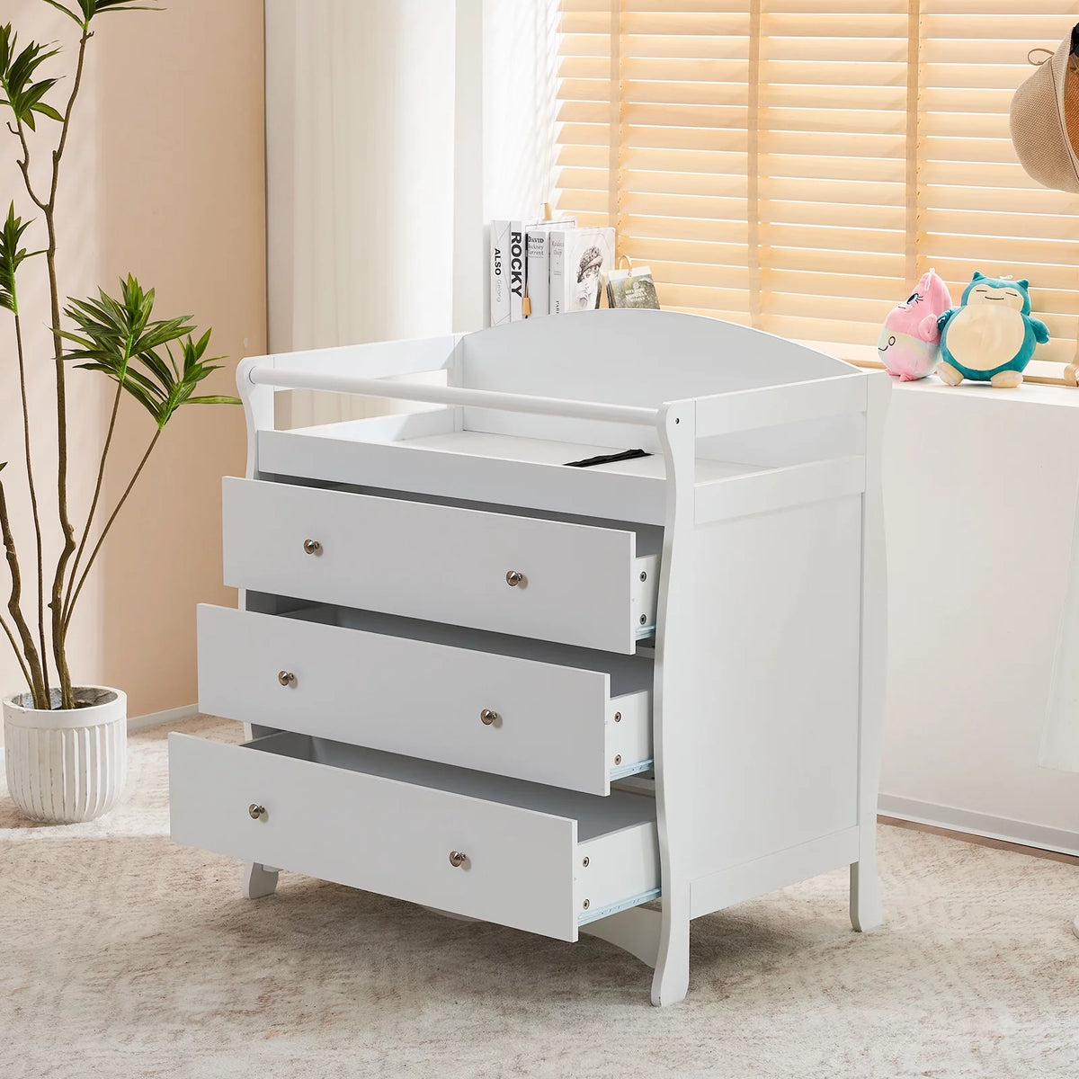 Gray 3 Drawer Changing Dresser F3871