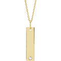 Polished .03 Carat Diamond Bar Necklace B971