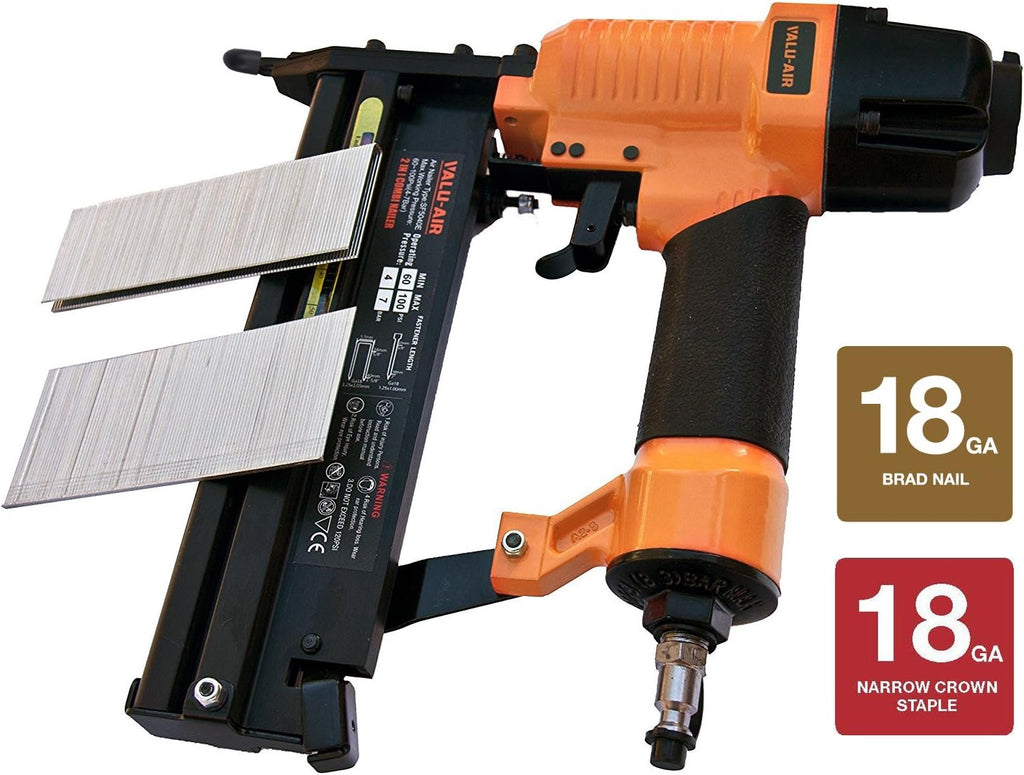 2 in 1 Pneumatic Brad Nailer and Stapler with Carrying Case U7995