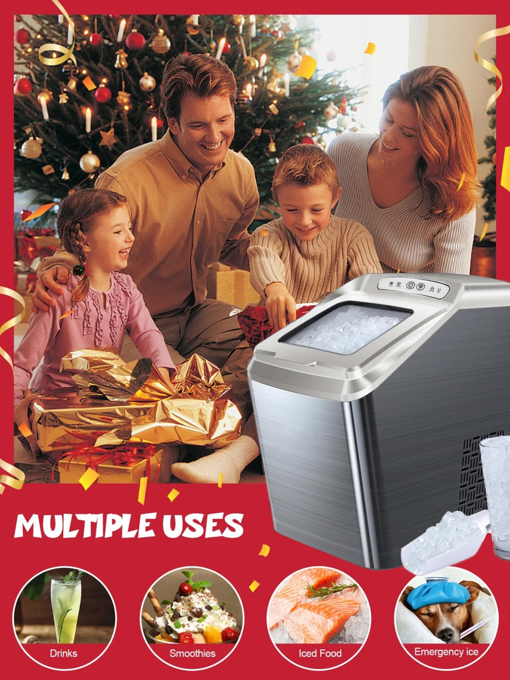 Countertop Stainless Steel Nugget Ice Maker F90679