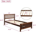 Wood Platform Bed Frame with Headboard and Footboard M6300