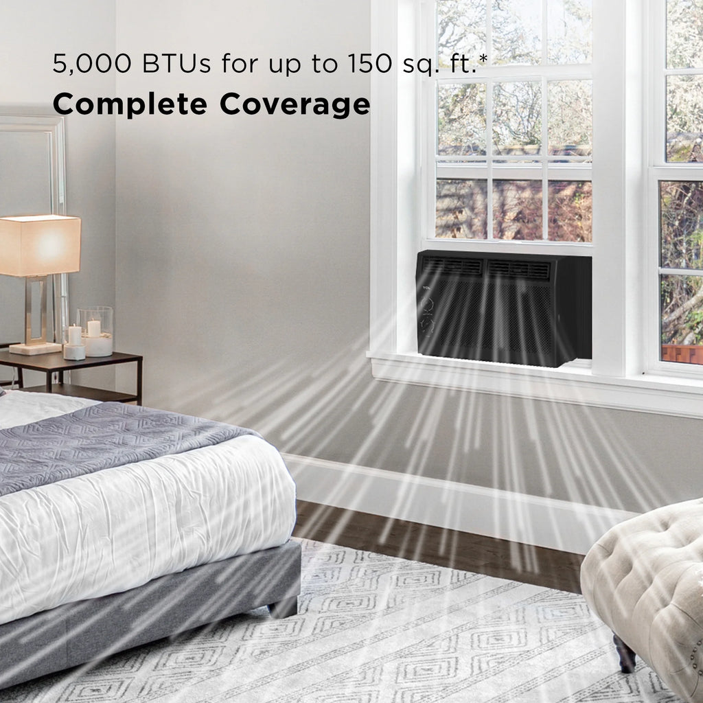 5,000 BTU Mechanical Window Air Conditioner, Black D886