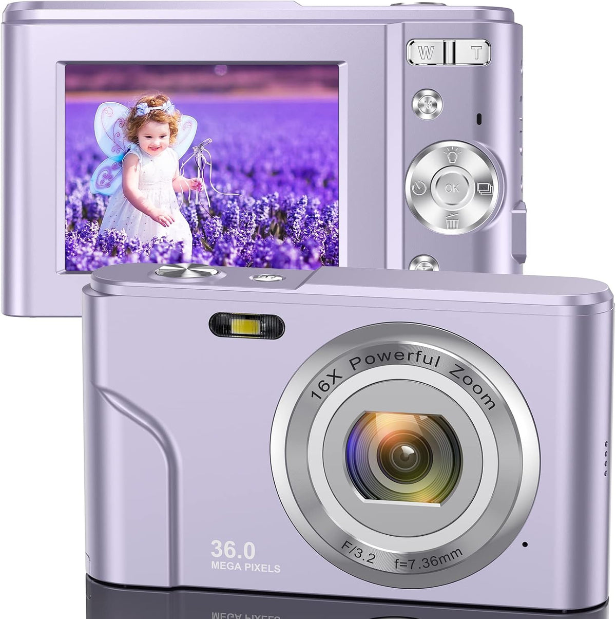 Black 36MP 1080P Mini Digital Camera with 16X Zoom, Pack of 2 Z39773
