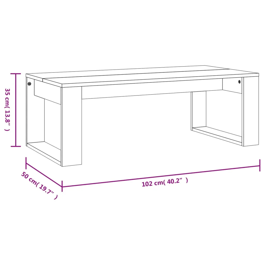 White Engineered Wood Coffee Table V28994