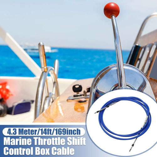 14ft 4.3 Meter Marine Throttle Shift Remote Control Box Cable for Outboard Engine Boat C466231