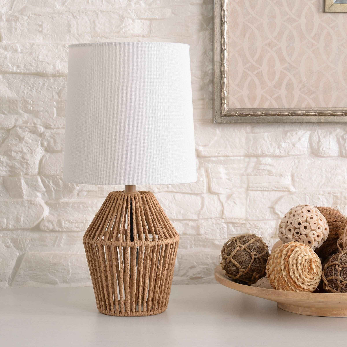 Mini Rattan Table Lamp with Shade S62575