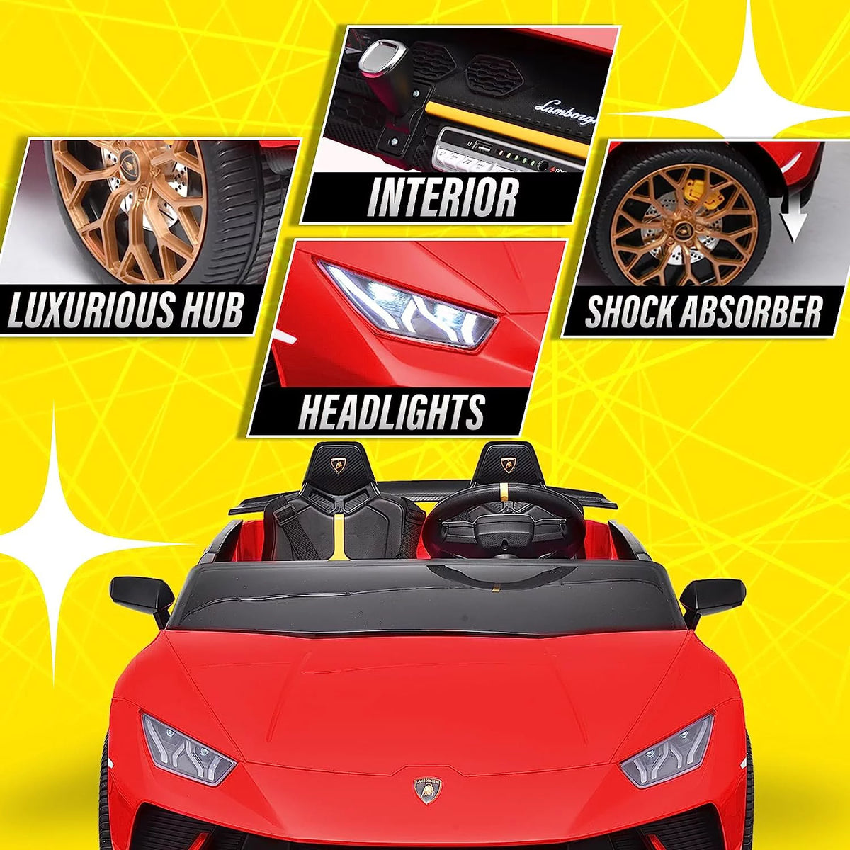 2 Seater Kids Ride on Car 4WD with 7AH Battery and Remote Control Pink H41050