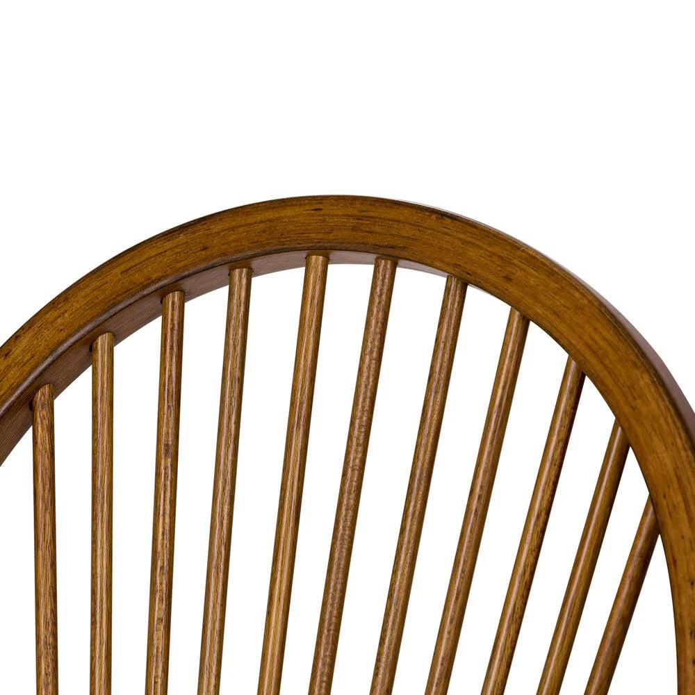 Brown Oak Side Chair Set of 2 F286
