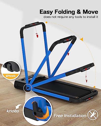 Under Desk Treadmill Walking Pad 2 in 1 Folding Compact Electric Running Machine Q4448