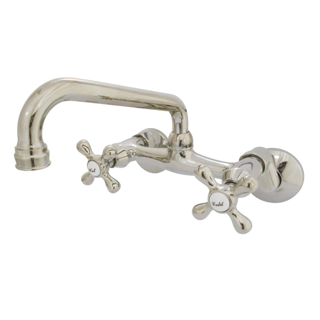 Polished Nickel Two Handle Wall Mount Kitchen Faucet K201305