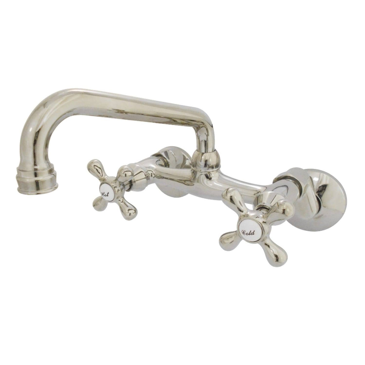 Polished Nickel Two Handle Wall Mount Kitchen Faucet K201305