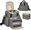 Large Medicine Bag with 2 Removable Cases, Gray I884