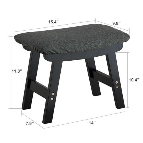 Bamboo Foot Stool with Orange Surface N330