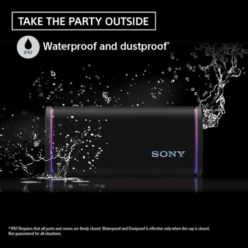 Waterproof Portable Bluetooth Speaker with Detachable Strap, Black D8910