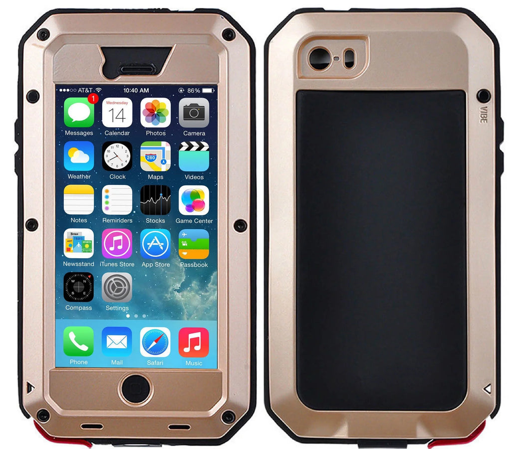 Gold Aluminum Heavy Duty iPhone SE 2016 (Gen1) Case R2131