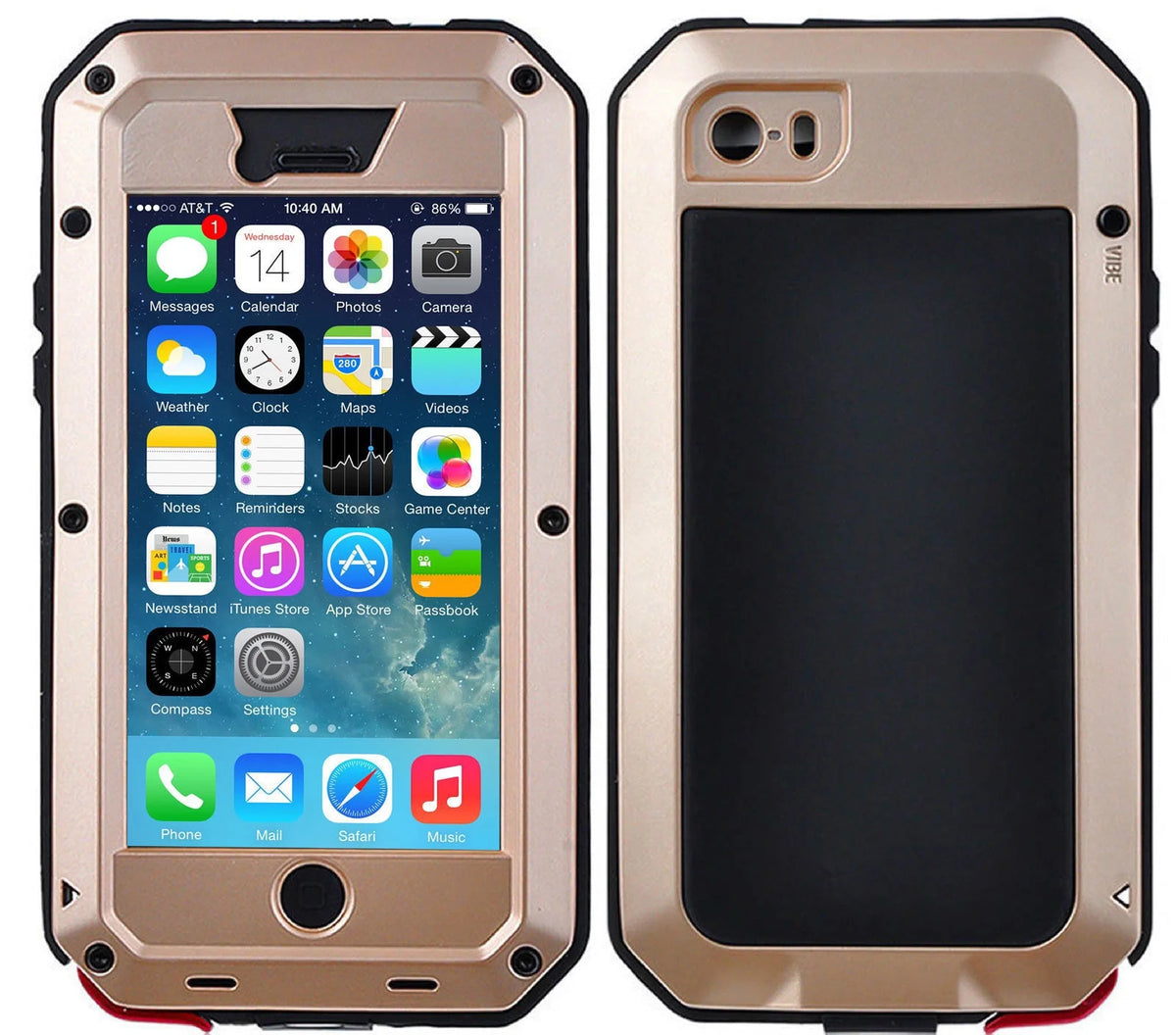 Gold Aluminum Heavy Duty iPhone SE 2016 (Gen1) Case R2131