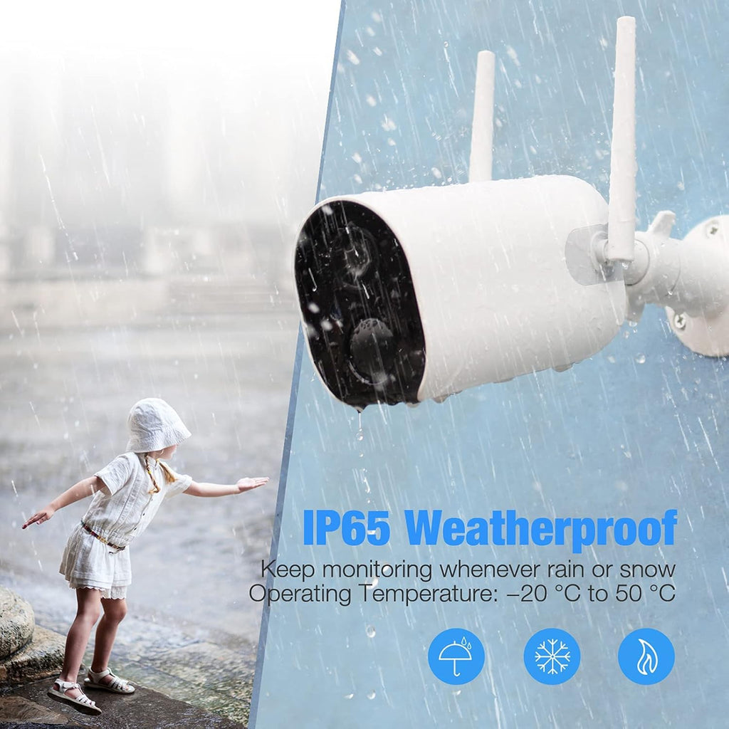 Wireless Outdoor Security Camera 1080P HD Rechargeable Battery Powered WiFi L524276