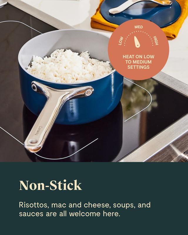Nonstick Ceramic Sauce Pan with Lid (3 qt) - Perracotta R70604