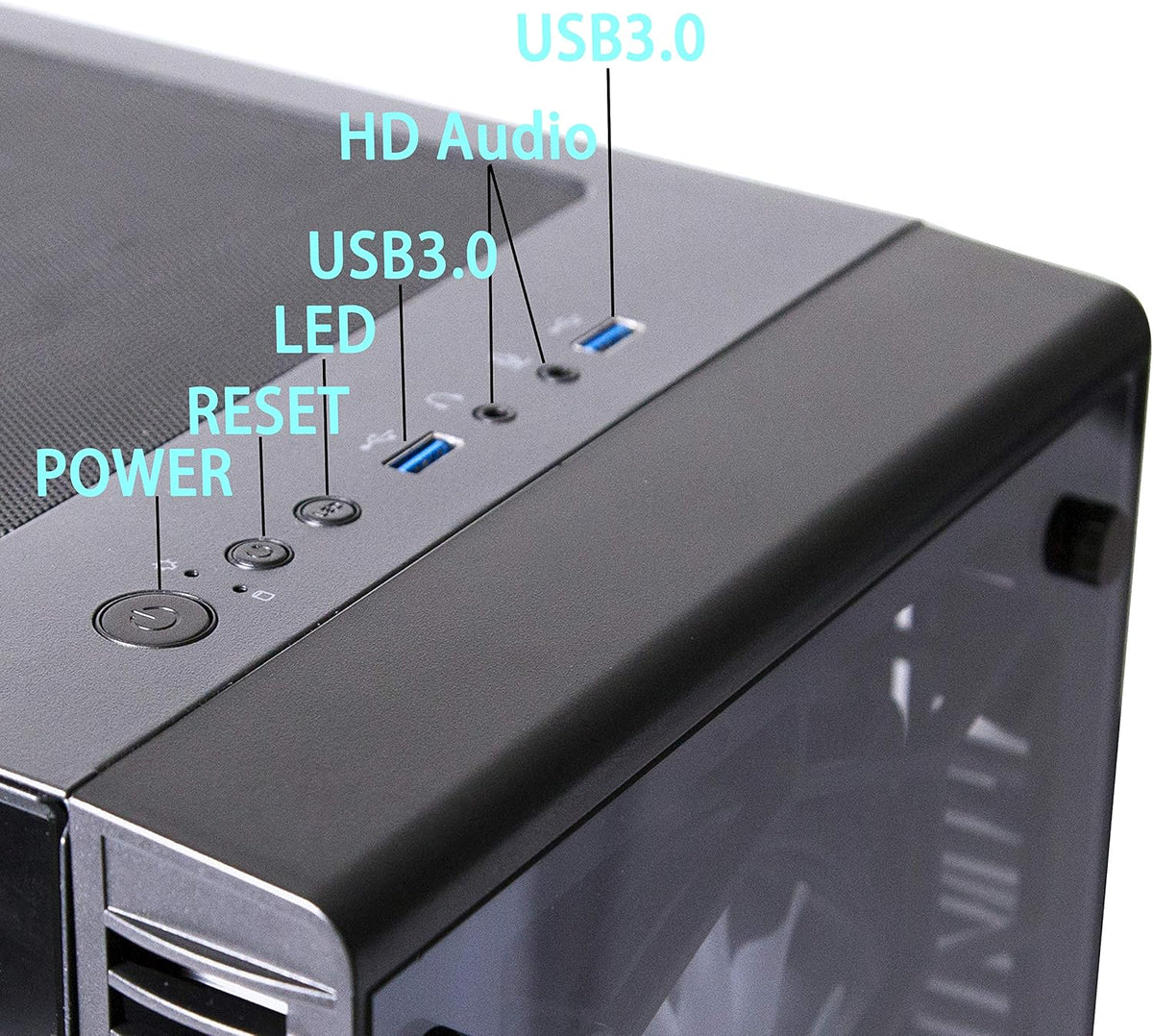 6 PCS LED ARGB Fans ATX Tower Computer Case A368