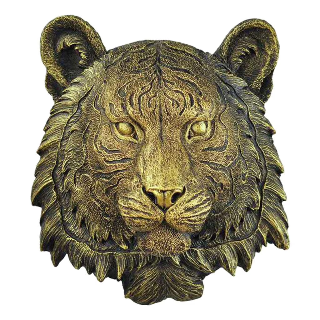 Tigers Mounted Bust Wall Sculpture K86826