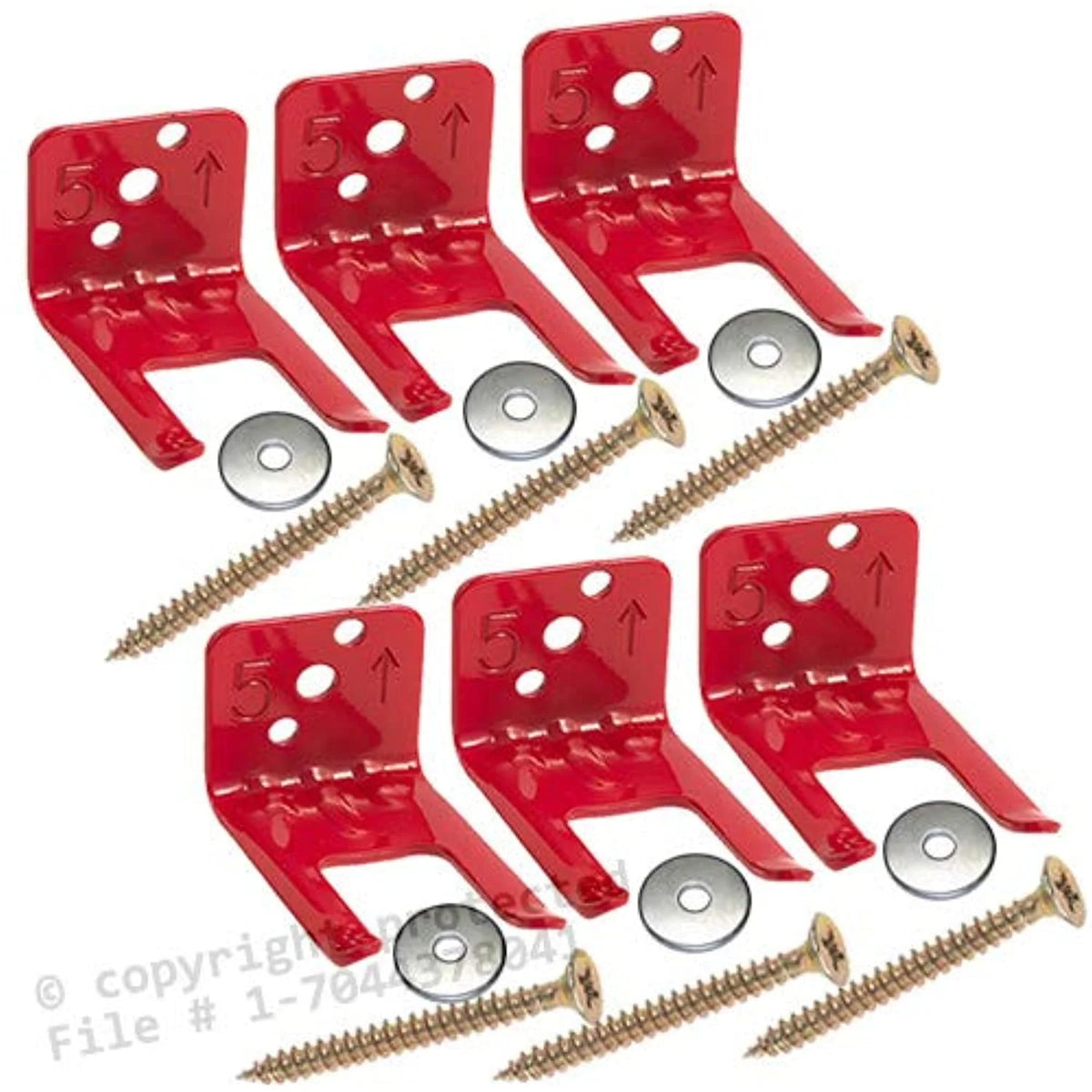 Fire Extinguisher Bracket Lot of 6 Wall Mount Hanger for 5 to 13lb Extinguishers F68732