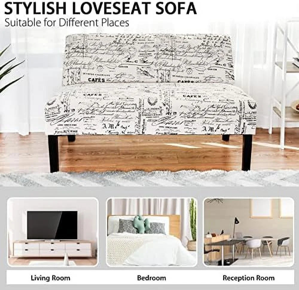 Armless Loveseat Sofa Fabric Q87713