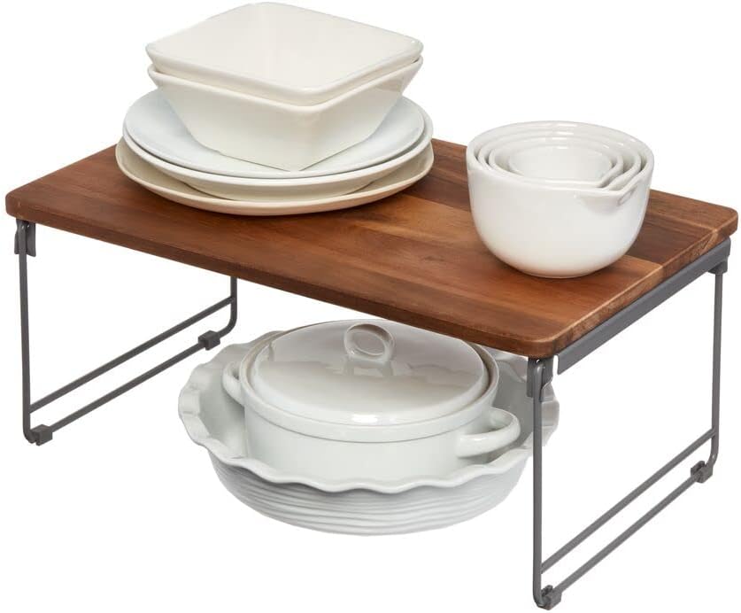 Acacia Wood and Wire Serving Tray, 14.5 x 7.5 x 3.2 D32028