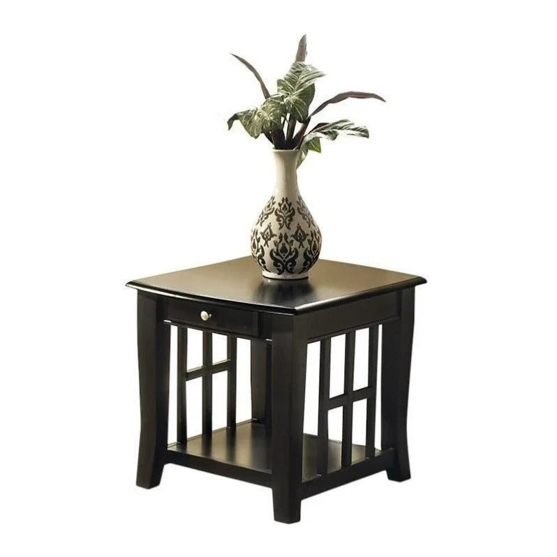 Black Storage End Table K7403