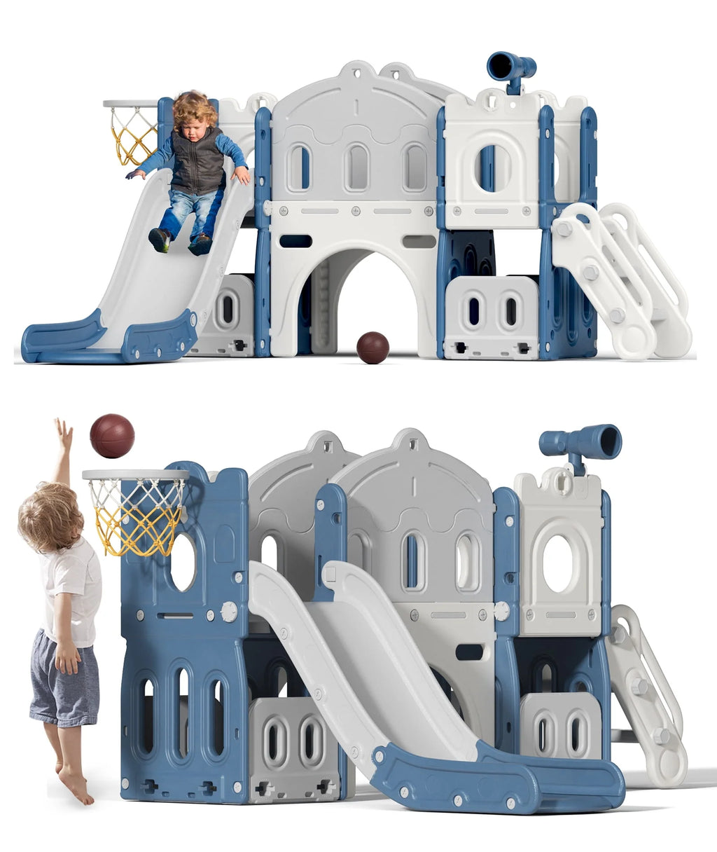 8 in 1 Kids Slide Set with Climber V428