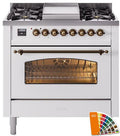 36 Dual Fuel Natural Gas Range with Bronze Trim C269