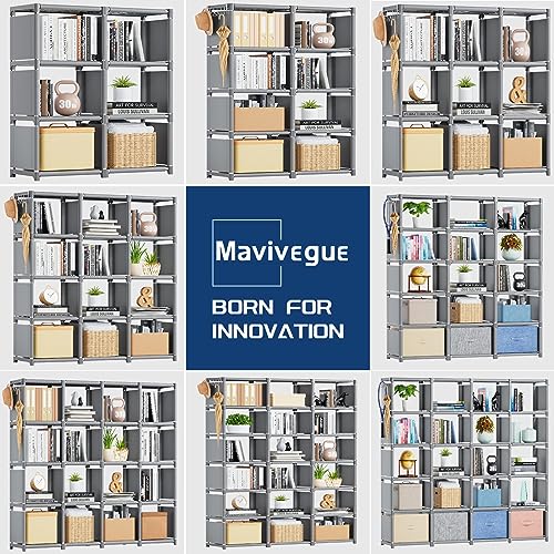 Black 12 Cube Metal Bookcase Z119726