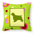 Lime Green Dots Decorative Pillow U948