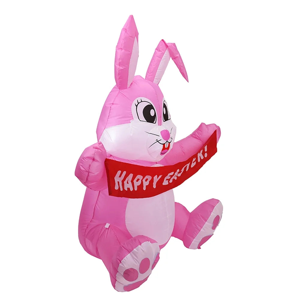 1.5m Inflatable Easter Bunny LED Night Light Outdoor Decorations T17393