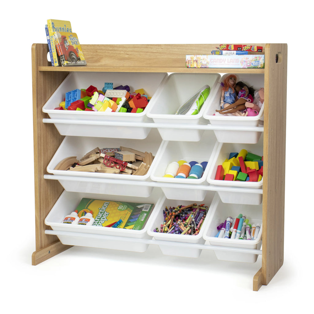 Toy Storage Organizer with Shelf and 9 Storage Bins Z789482
