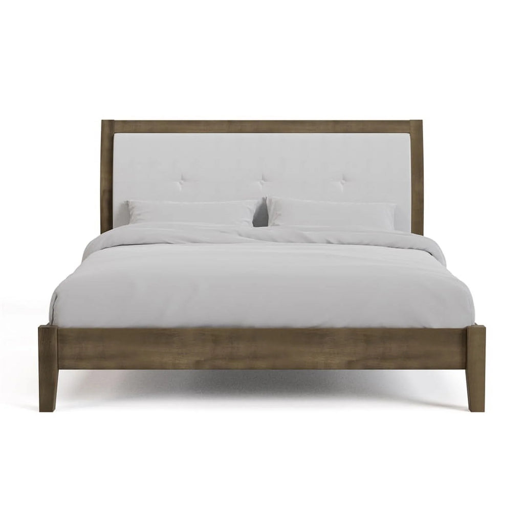 Solid Wood Tufted Full Bed in Gray C26708
