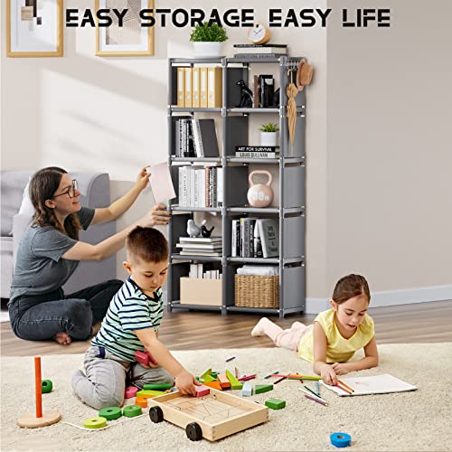 Black 12 Cube Metal Bookcase Z119726