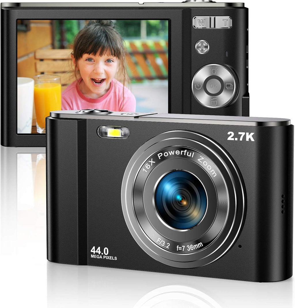 Black 36MP 1080P Mini Digital Camera with 16X Zoom, Pack of 2 Z39773
