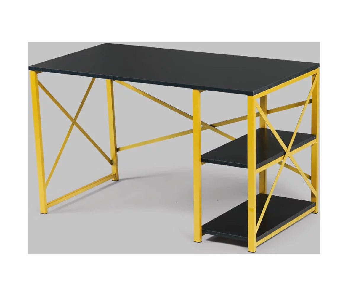 Black 47" Wooden Top Writing and Computer Desk A626017