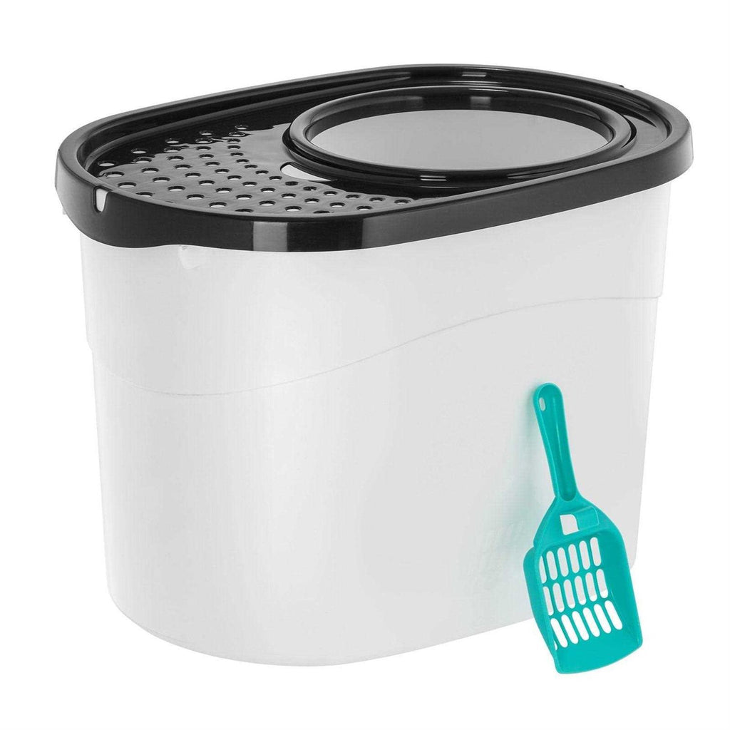 Top Entry Cat Litter Box with Scoop U127069