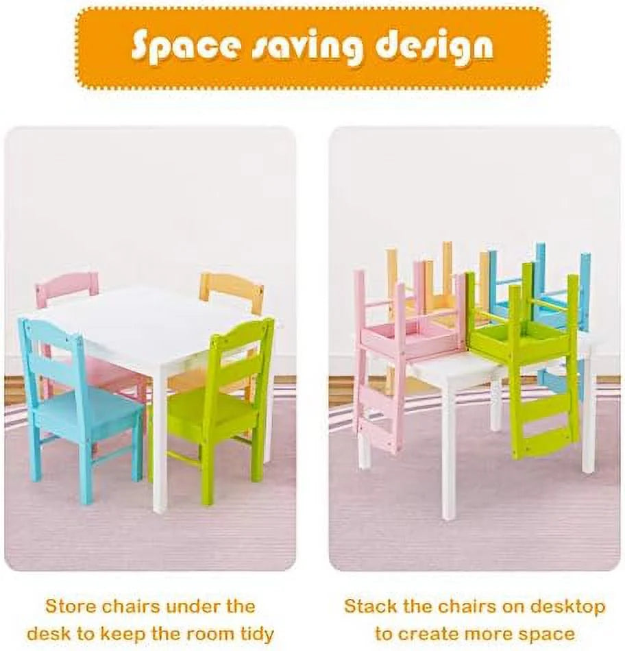 5 Piece Wood Table and Chair Set C54509