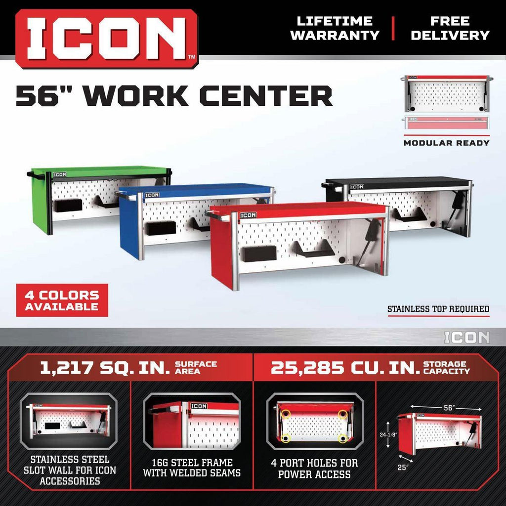 56 in. Work Center Hutch O7194